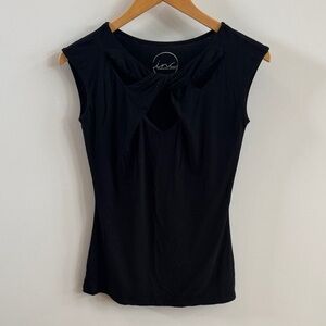 INC International Concepts Women's Black Cutout Tank Top